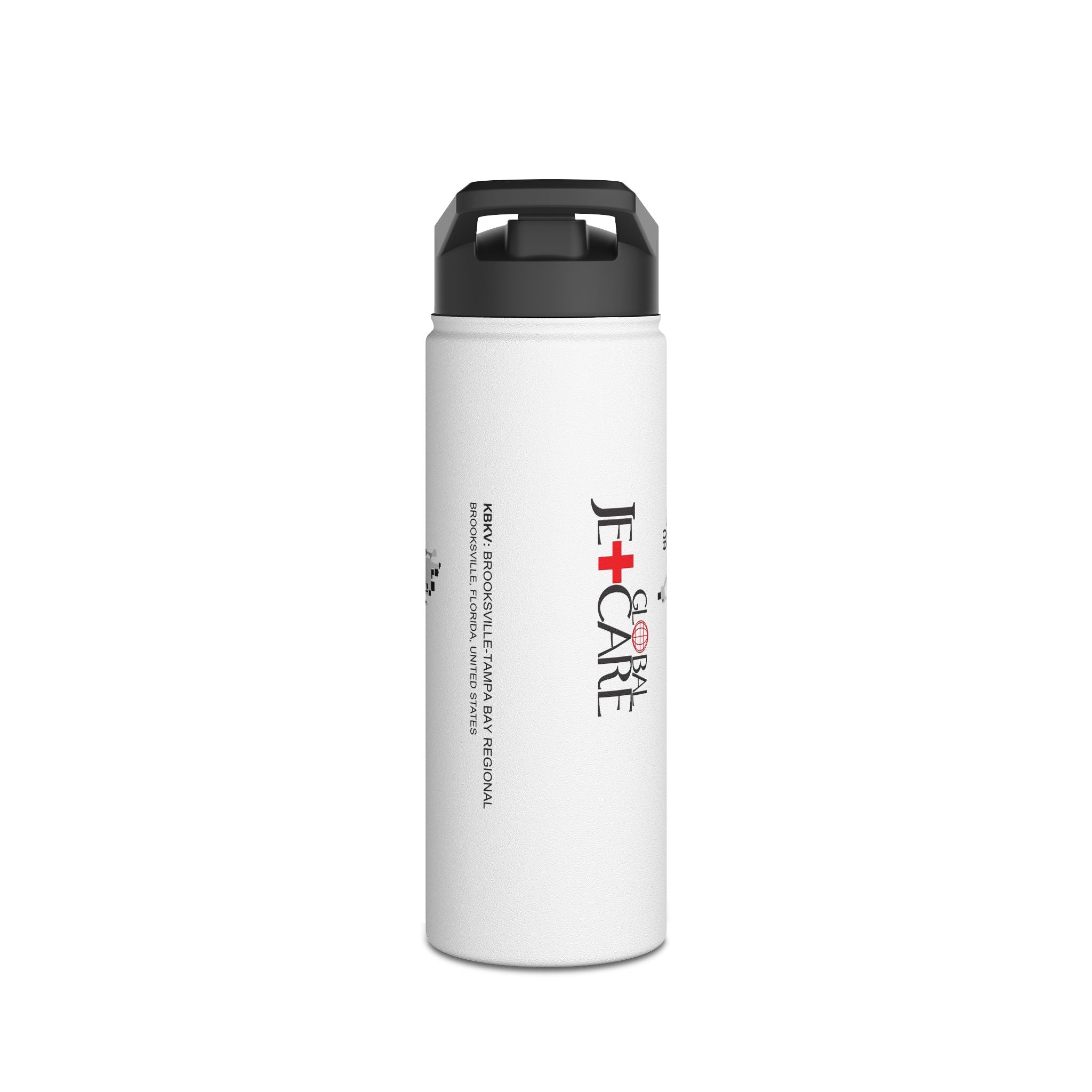 Global Jetcare KBKV Airport Diagram Stainless Steel Water Bottle