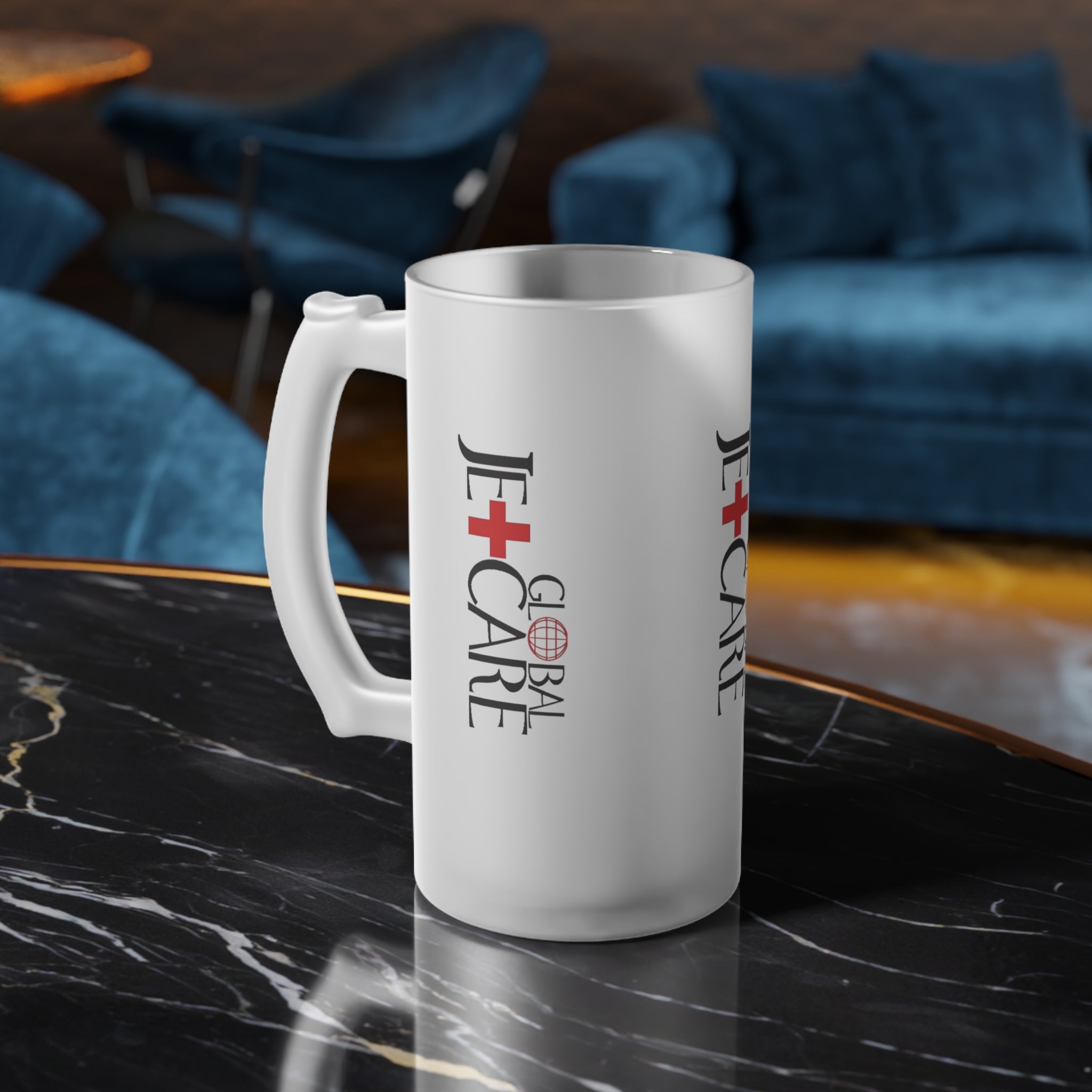 Global Jetcare Frosted Glass Mug