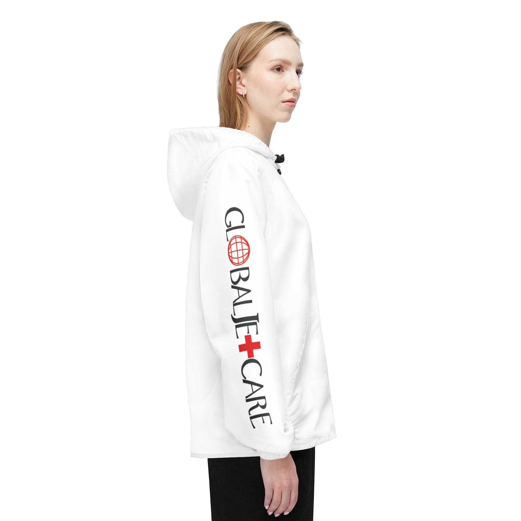 Global Jetcare White Windbreaker Jacket