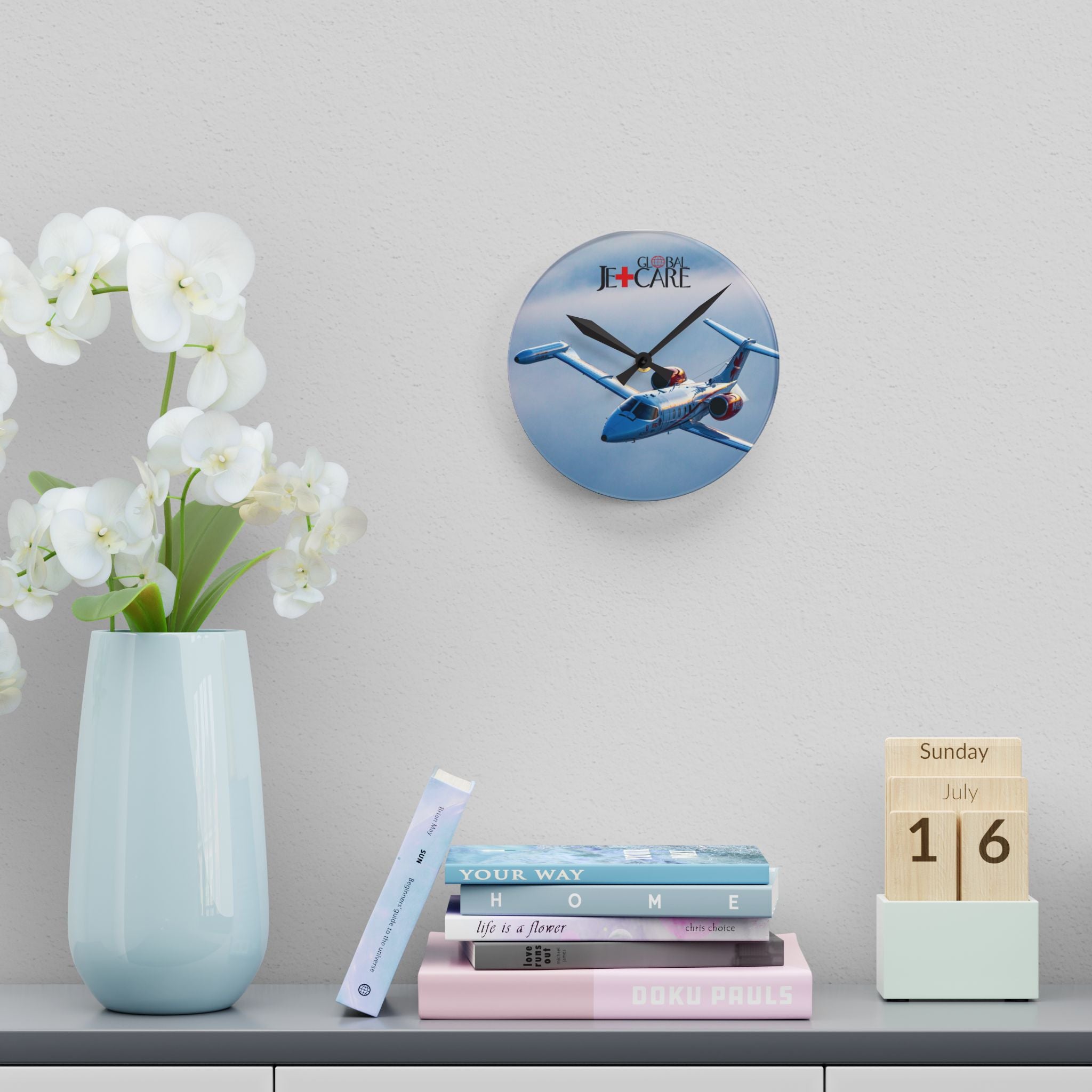 Global Jetcare Acrylic Wall Clock - N41GJ Edition