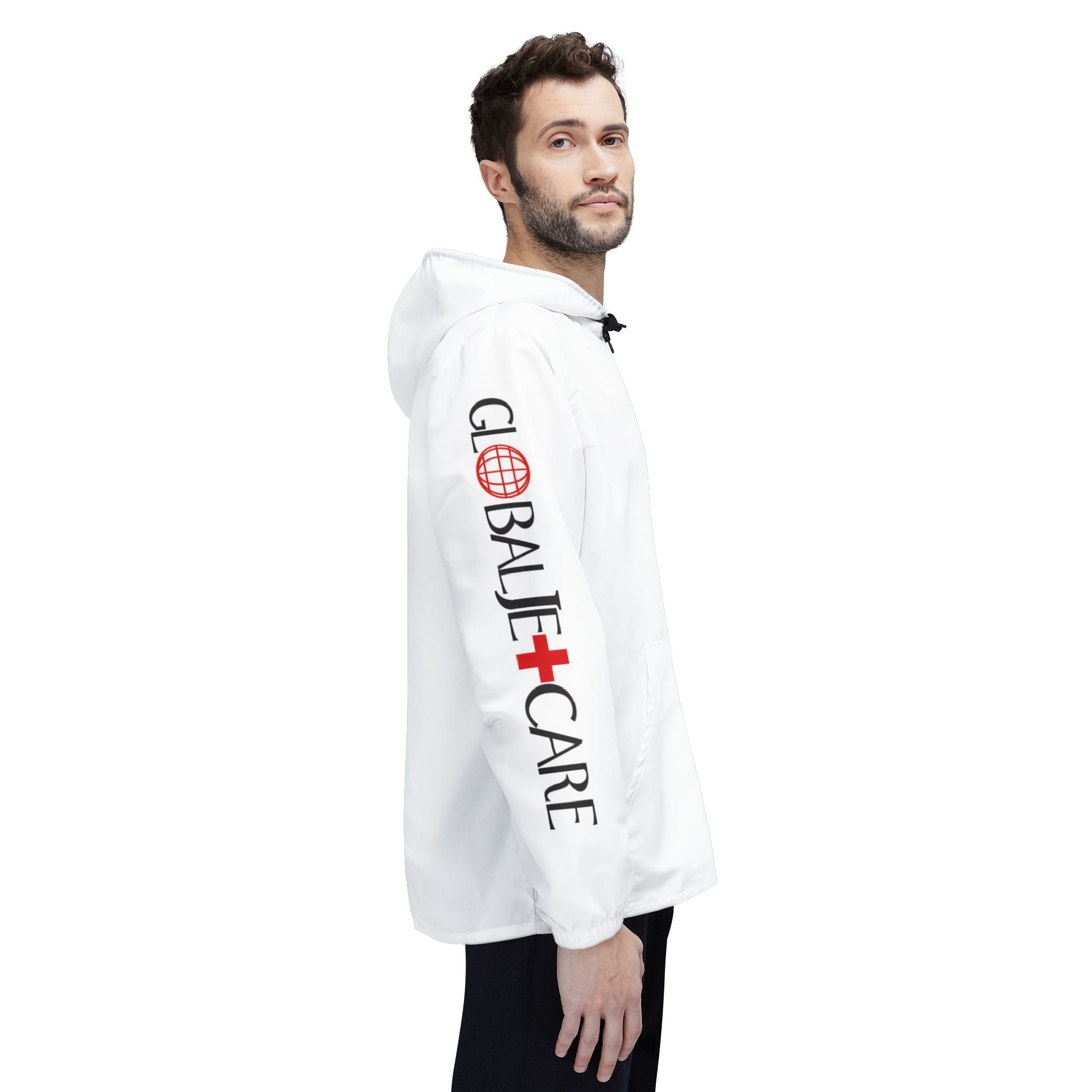 Global Jetcare White Windbreaker Jacket