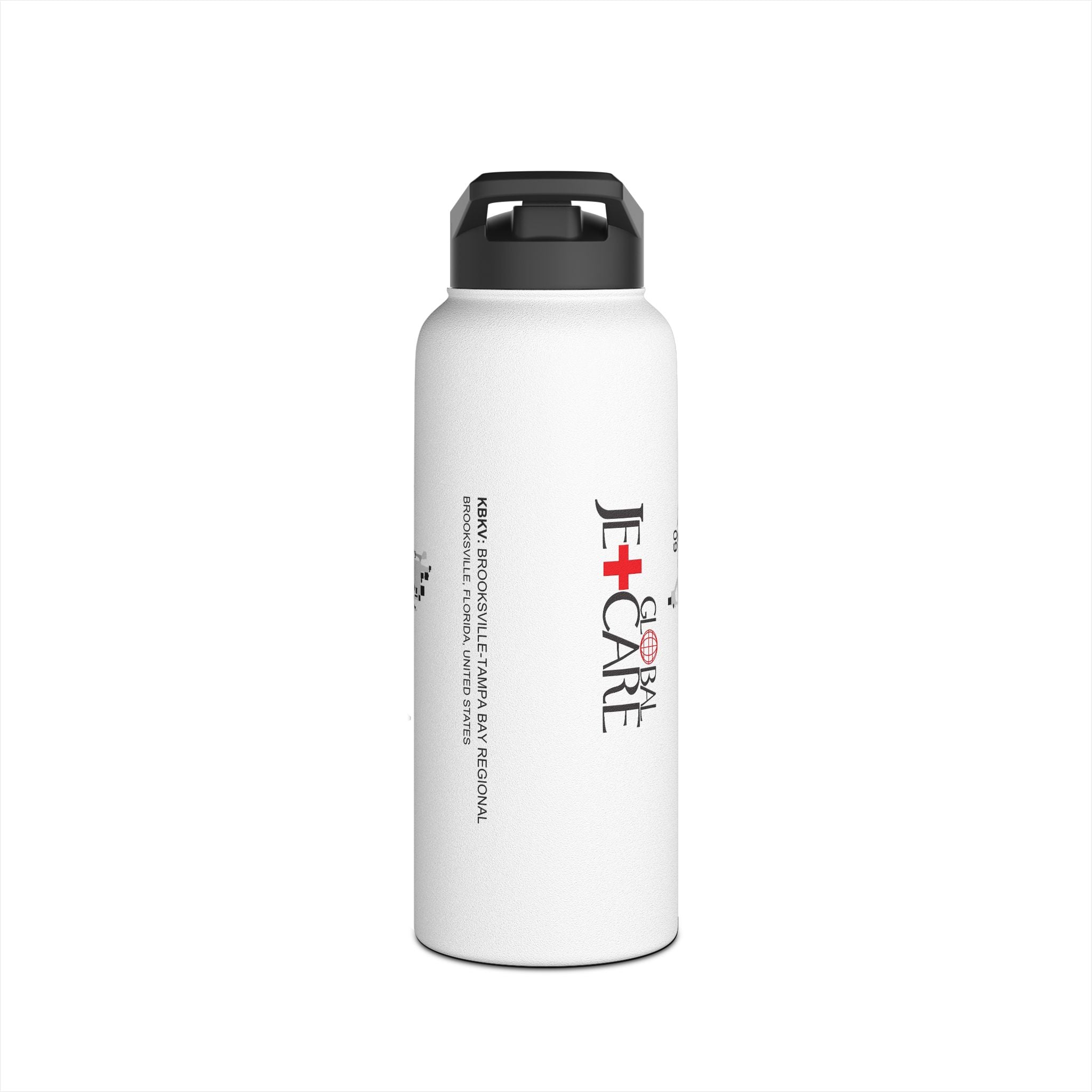 Global Jetcare KBKV Airport Diagram Stainless Steel Water Bottle