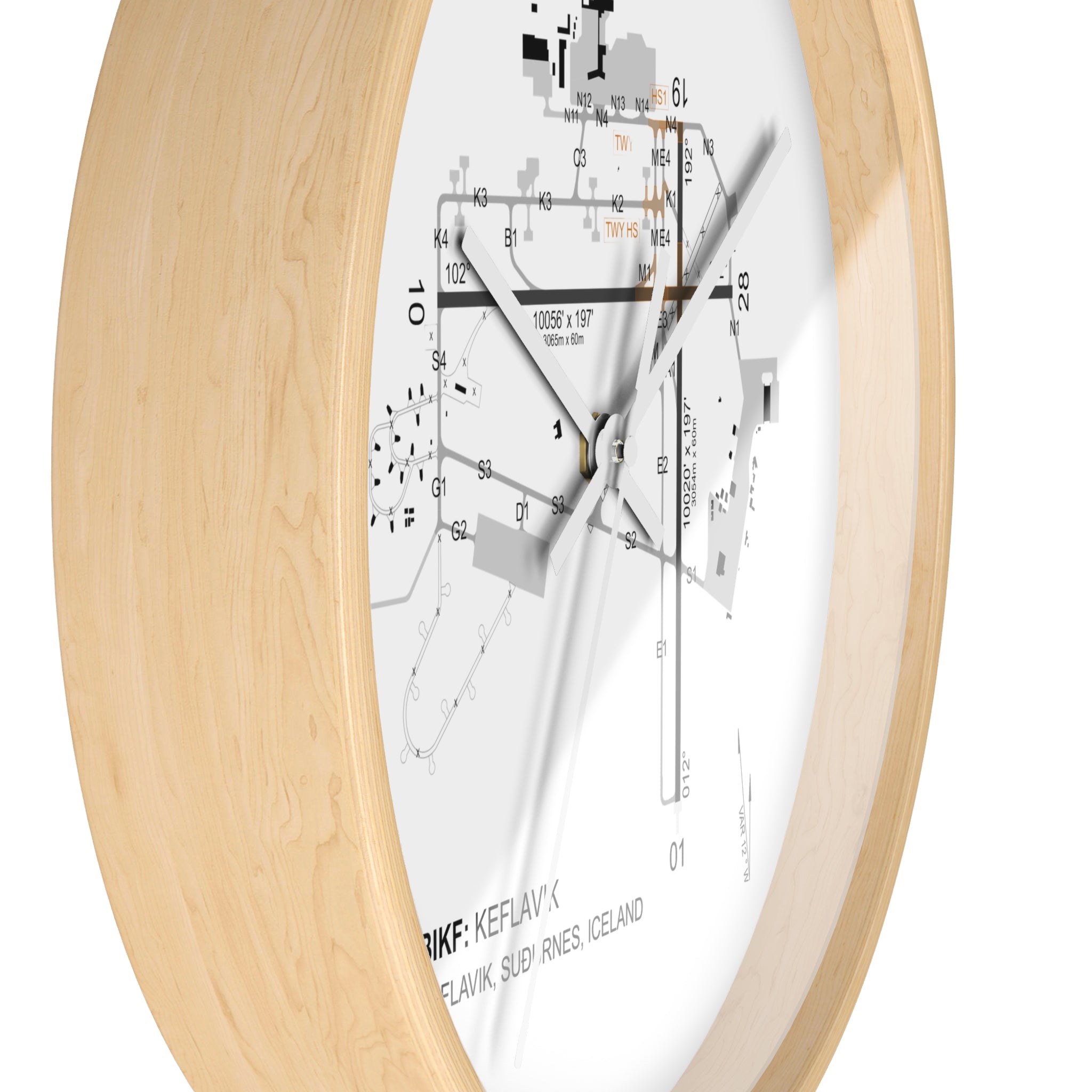 Global Jetcare BIKF Keflavik Airport Diagram Wall Clock