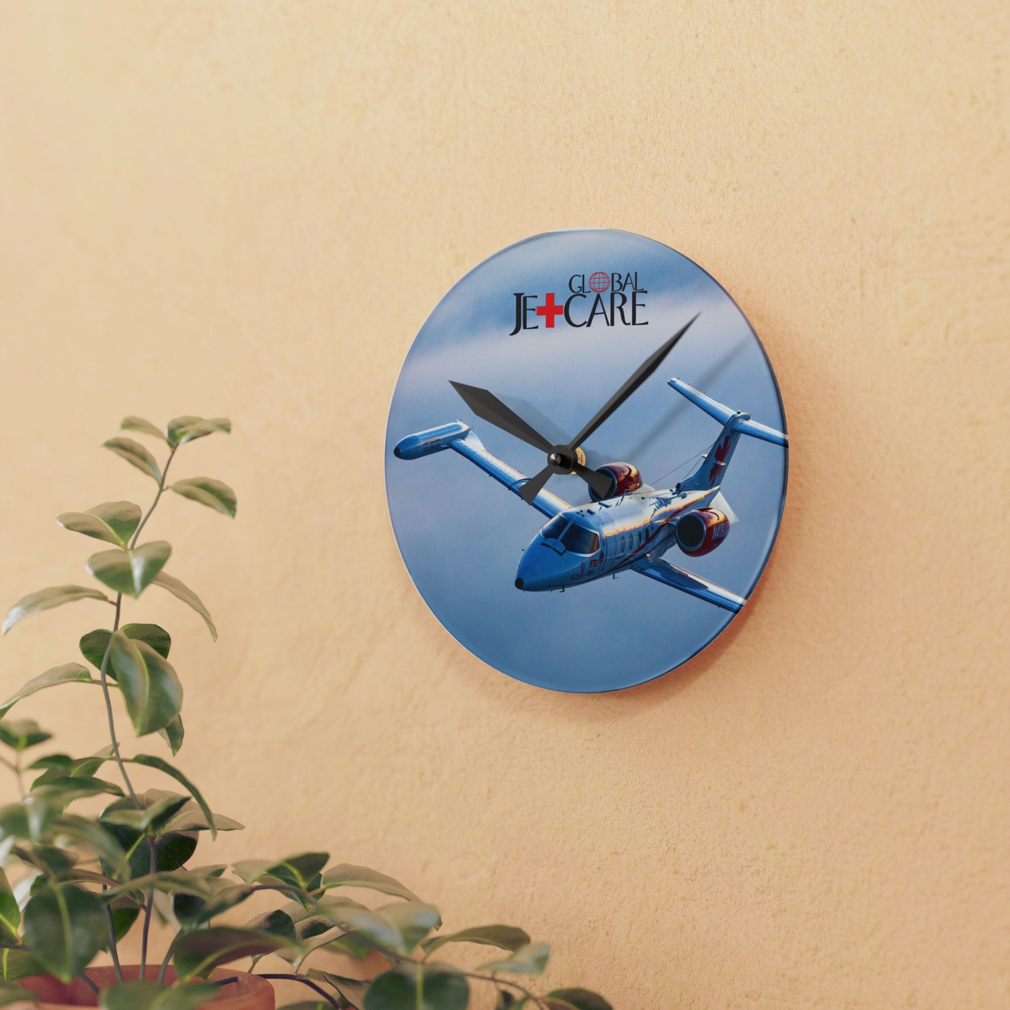 Global Jetcare Acrylic Wall Clock - N41GJ Edition