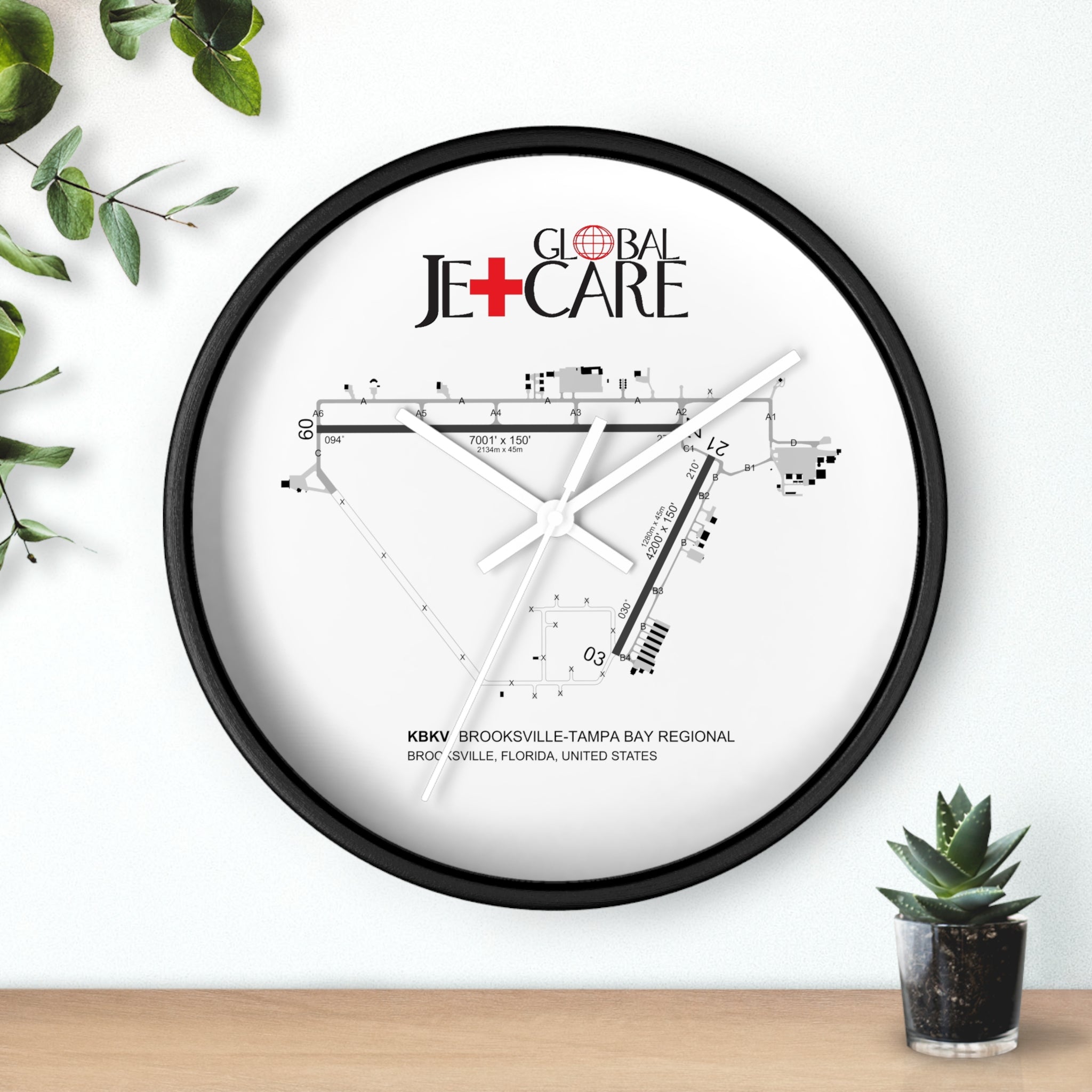 Global Jetcare KBKV Airport Diagram Wall Clock