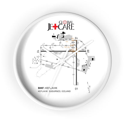 Global Jetcare BIKF Keflavik Airport Diagram Wall Clock