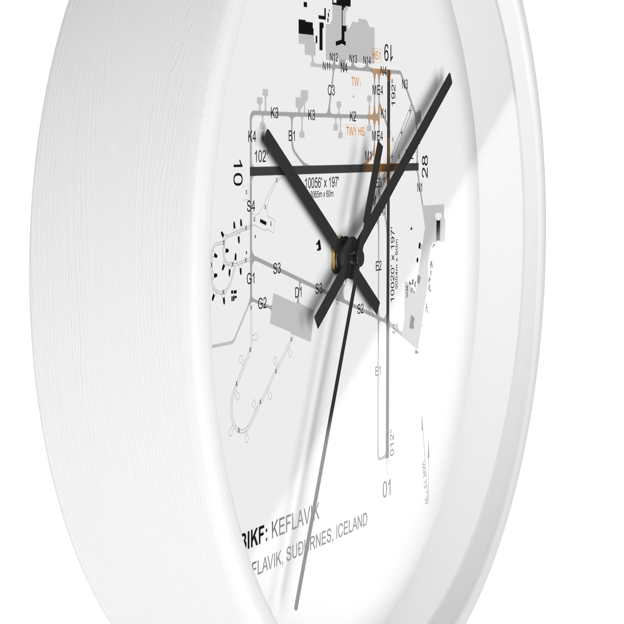 Global Jetcare BIKF Keflavik Airport Diagram Wall Clock