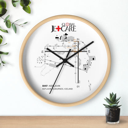 Global Jetcare BIKF Keflavik Airport Diagram Wall Clock