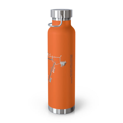 Global Jetcare KBKV Airport Diagram 22oz Copper Vacuum Insulated Bottle