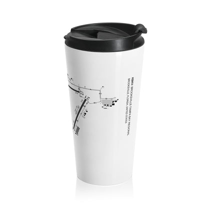 Global Jetcare KBKV Airport Diagram Stainless Steel Travel Mug