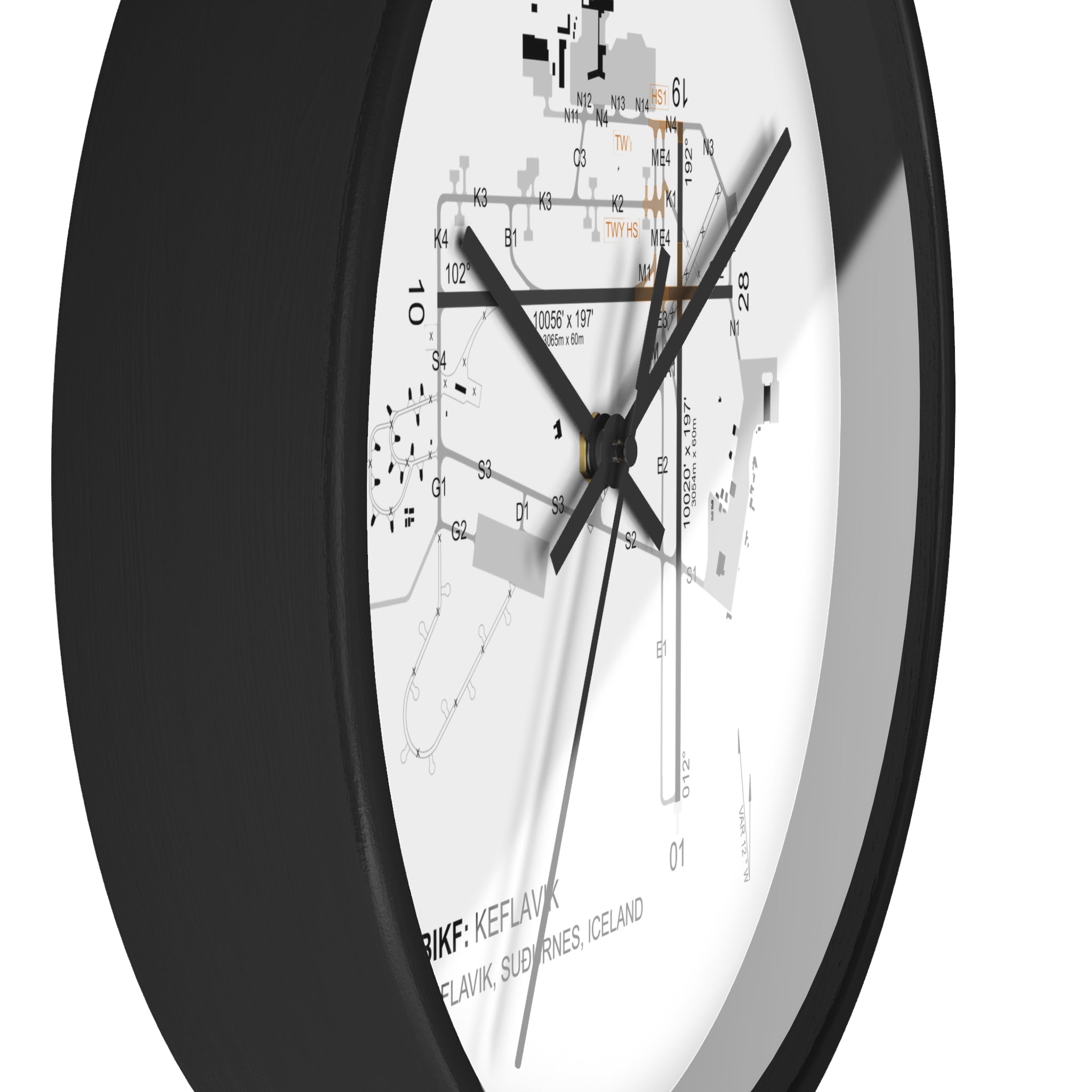 Global Jetcare BIKF Keflavik Airport Diagram Wall Clock