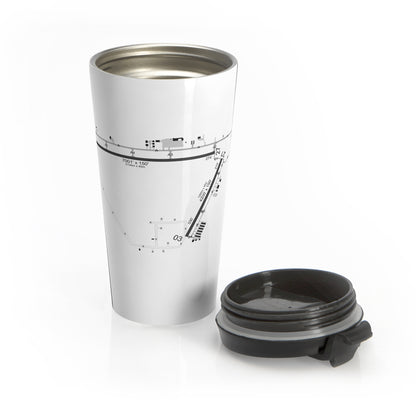 Global Jetcare KBKV Airport Diagram Stainless Steel Travel Mug