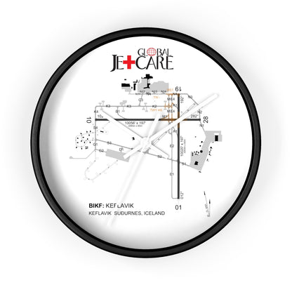Global Jetcare BIKF Keflavik Airport Diagram Wall Clock