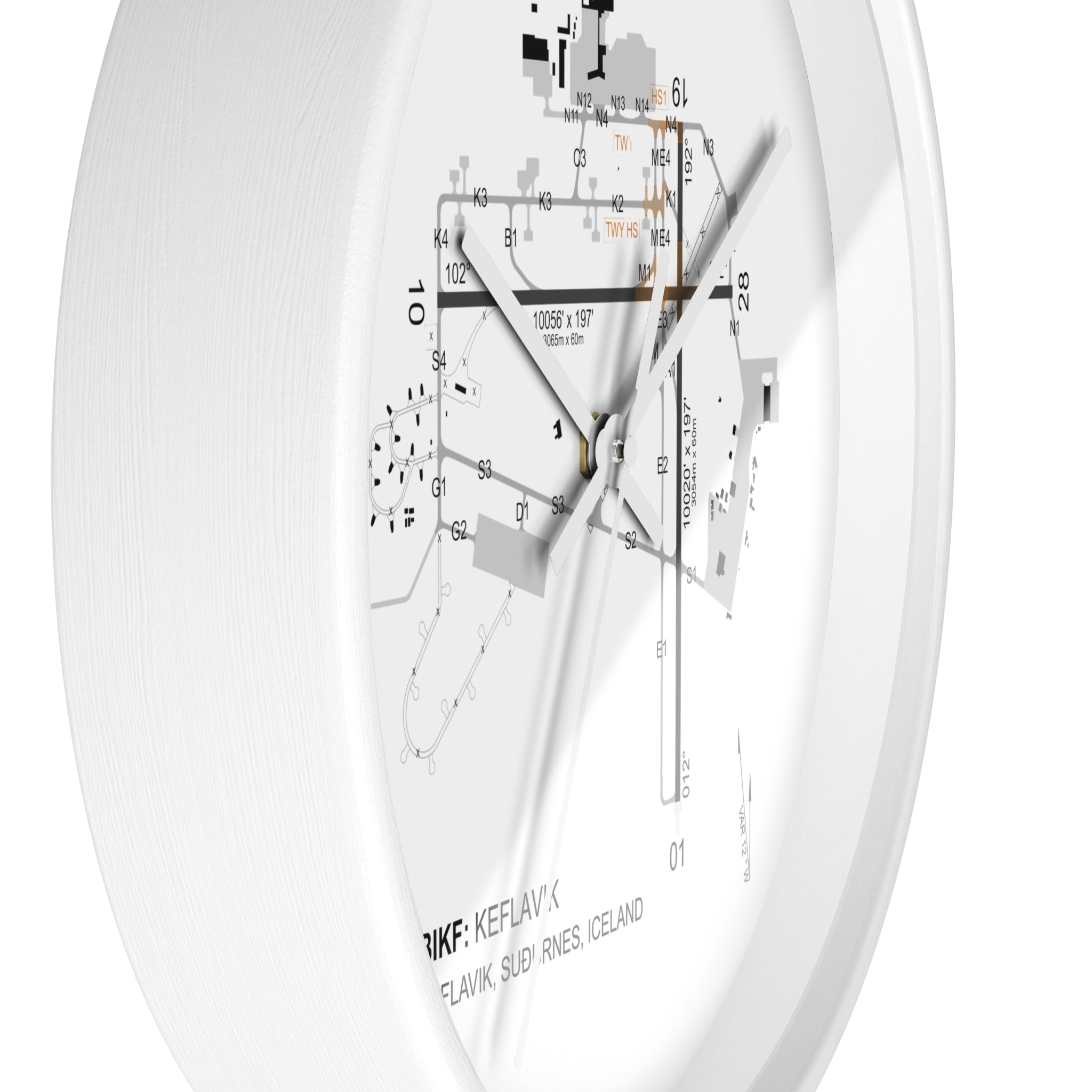 Global Jetcare BIKF Keflavik Airport Diagram Wall Clock