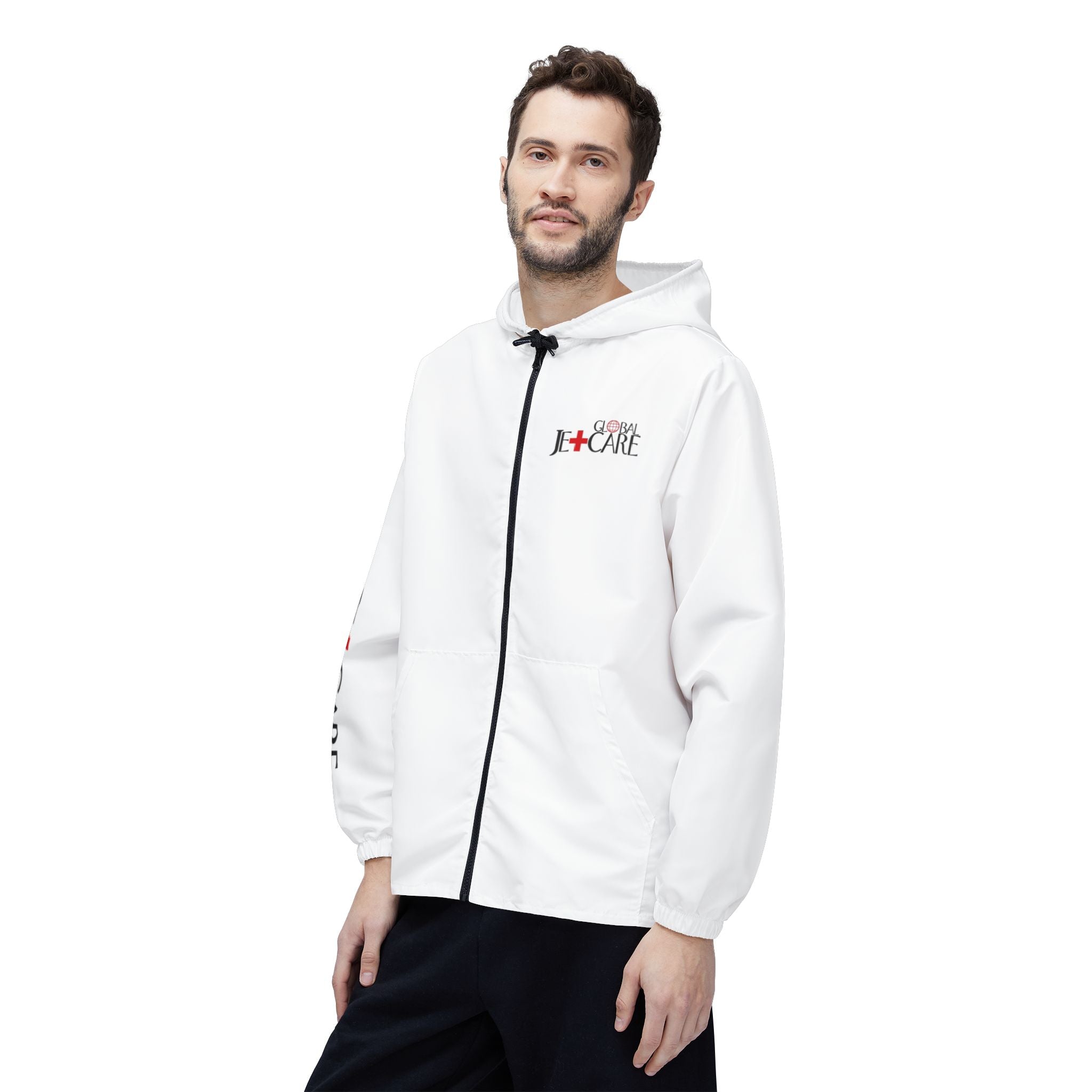 Global Jetcare White Windbreaker Jacket