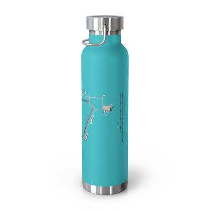 Global Jetcare KBKV Airport Diagram 22oz Copper Vacuum Insulated Bottle