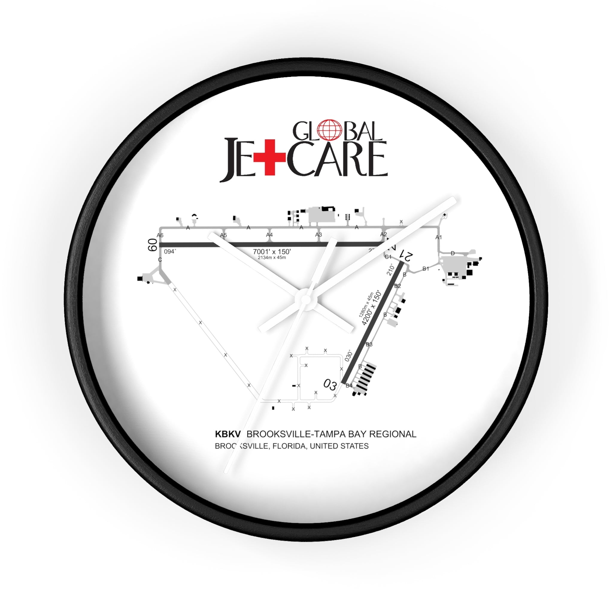 Global Jetcare KBKV Airport Diagram Wall Clock