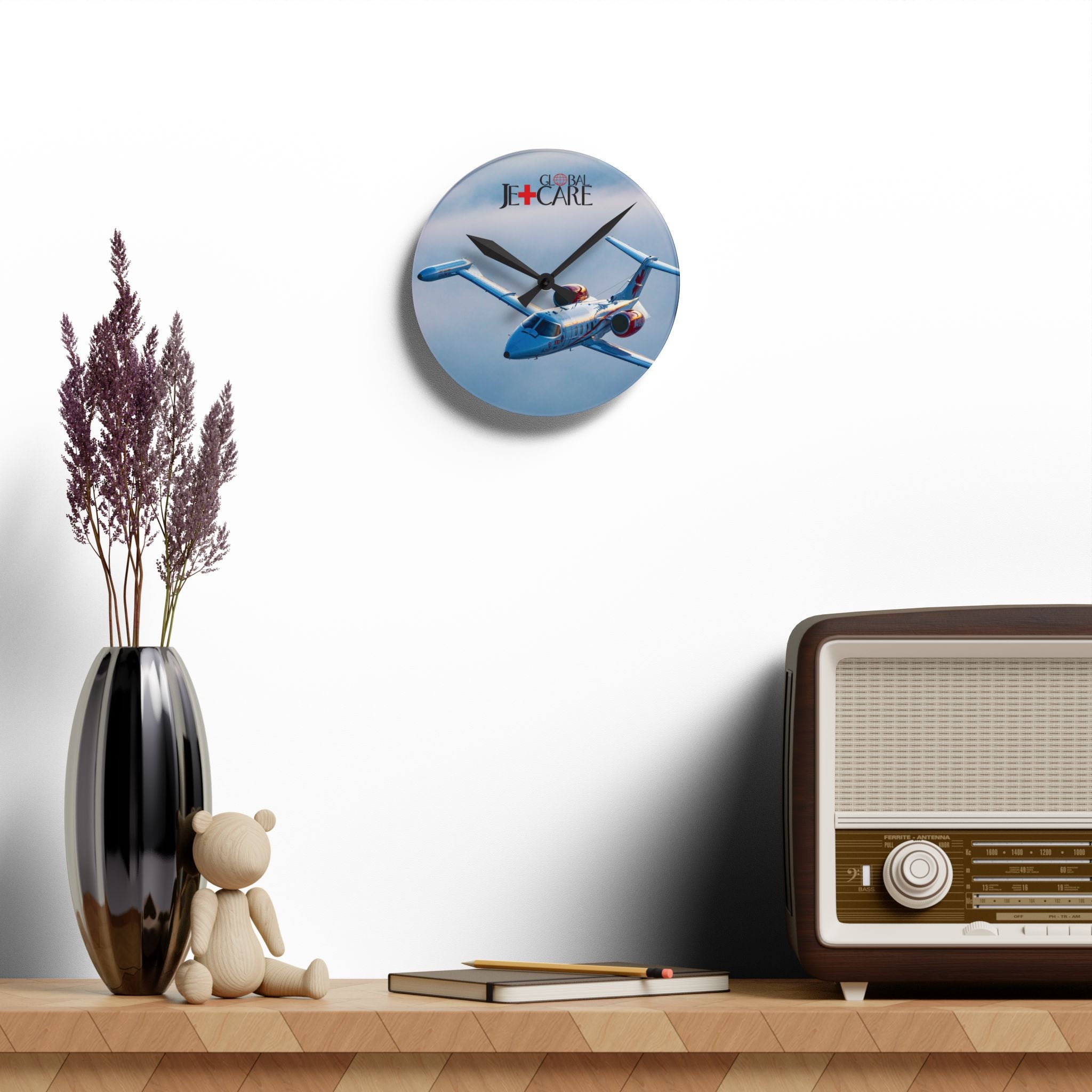 Global Jetcare Acrylic Wall Clock - N41GJ Edition