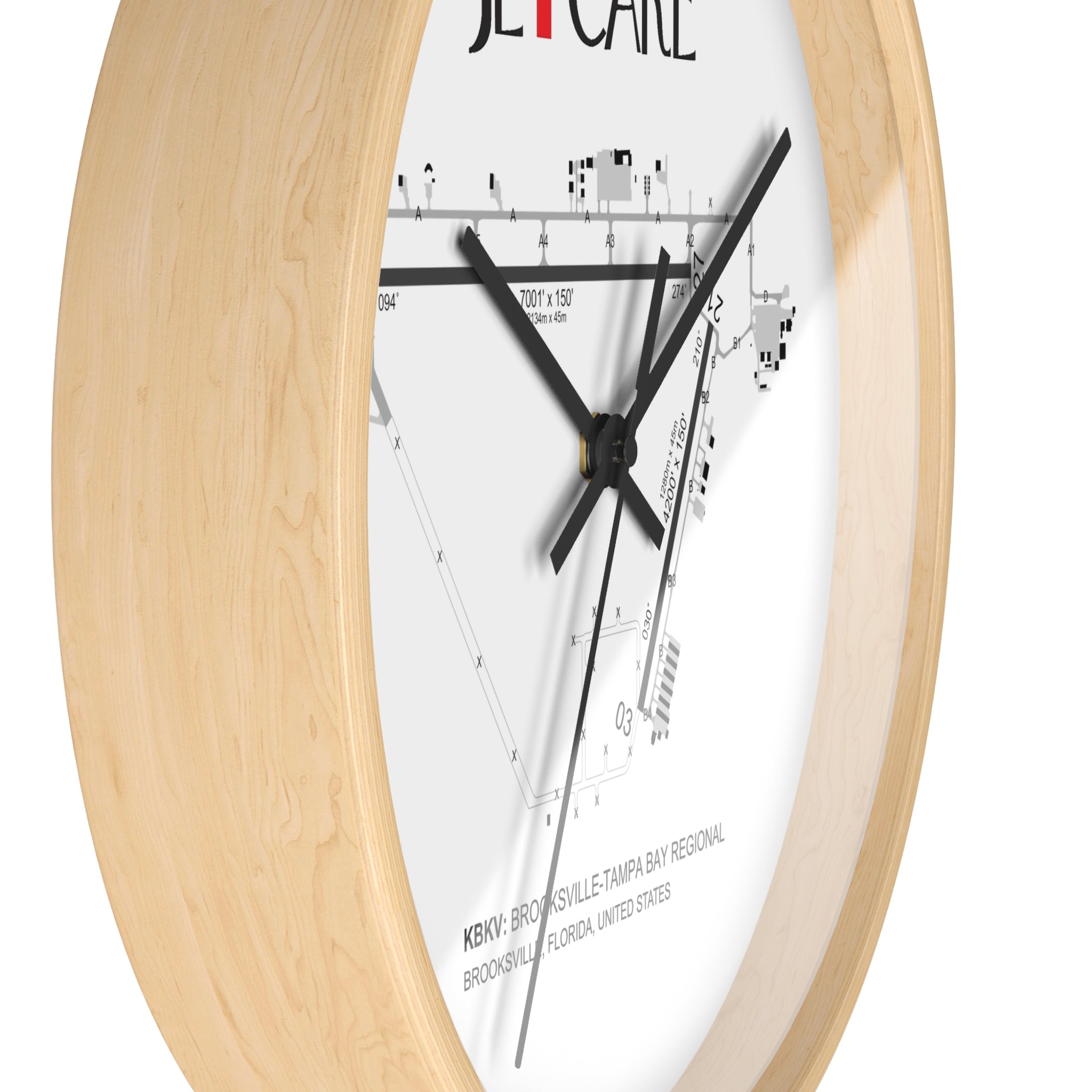 Global Jetcare KBKV Airport Diagram Wall Clock