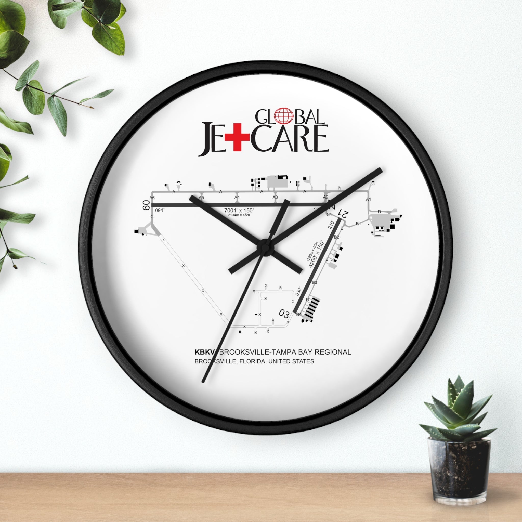 Global Jetcare KBKV Airport Diagram Wall Clock