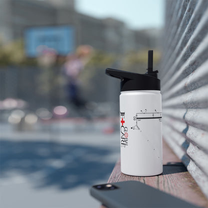 Global Jetcare KBKV Airport Diagram Stainless Steel Water Bottle